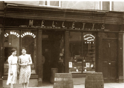 Mellett's Emporium Swinford Co Mayo Ireland in the 1950's