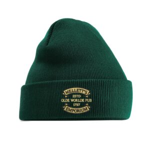 Mellett's Beanie Hats in black green and grey